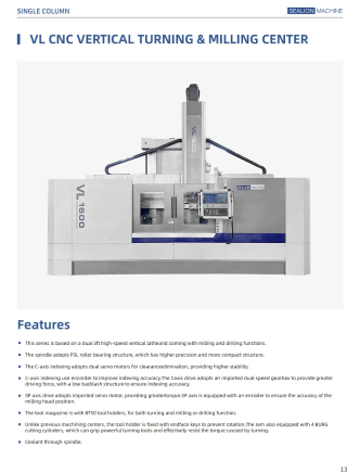 VL CNC VERTICAL TURNING & MILLING CENTER